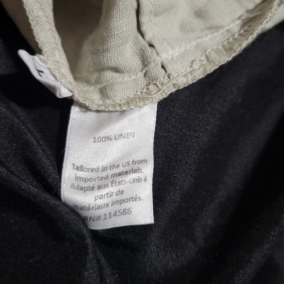 Sam & Lavi Linen Romper Beige Natural Onsie Shorts Quiet Luxury Size L - Picture 6 of 8